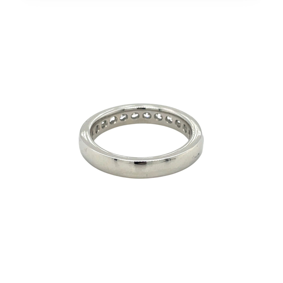 Platinum Diamond Channel Set Half Eternity Ring (L1/2)