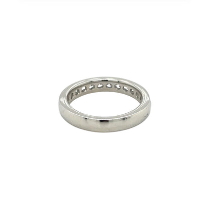 Platinum Diamond Channel Set Half Eternity Ring (L1/2)