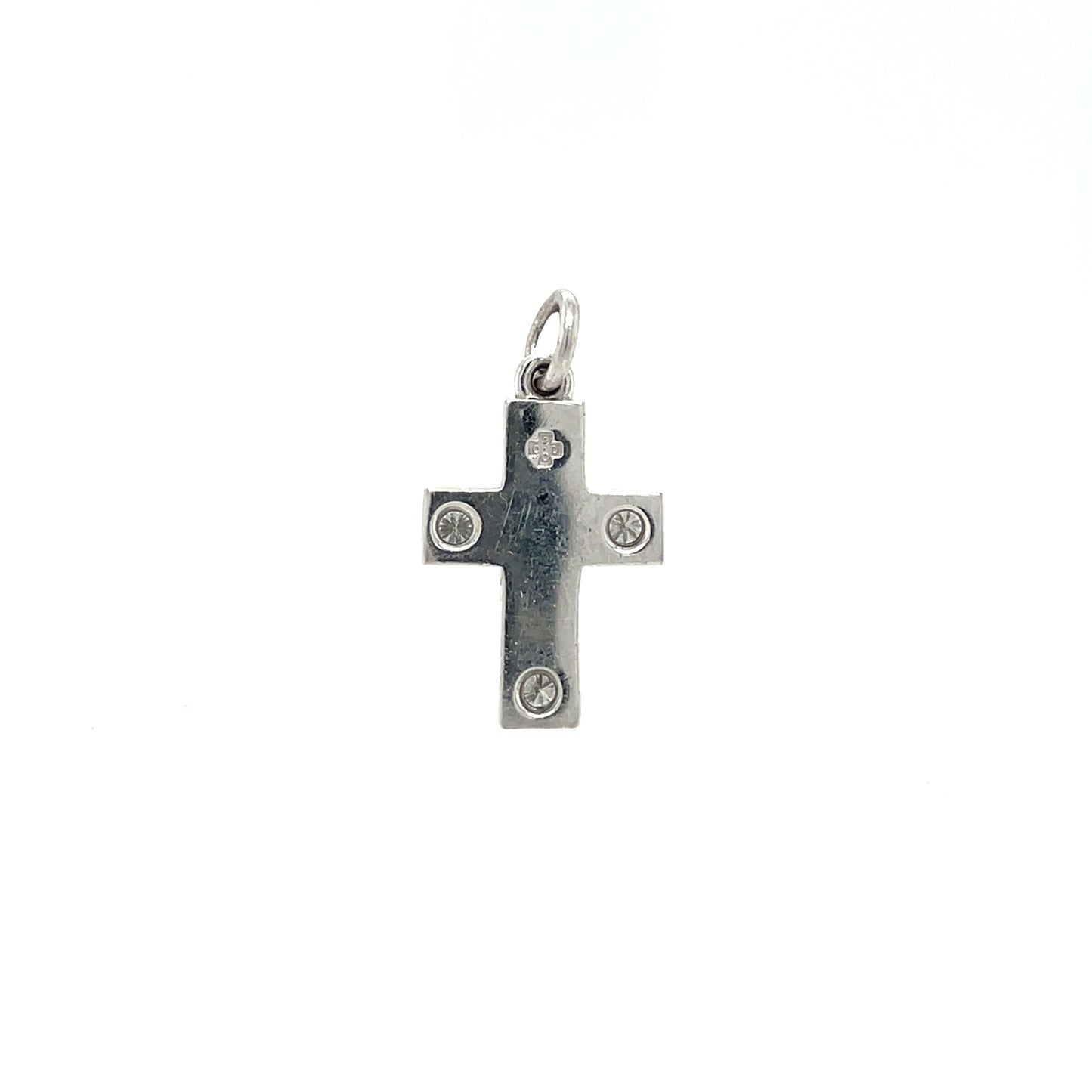 18ct White Gold Diamond Cross Pendant