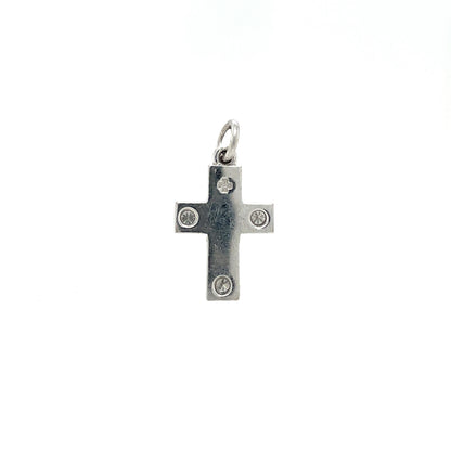 18ct White Gold Diamond Cross Pendant
