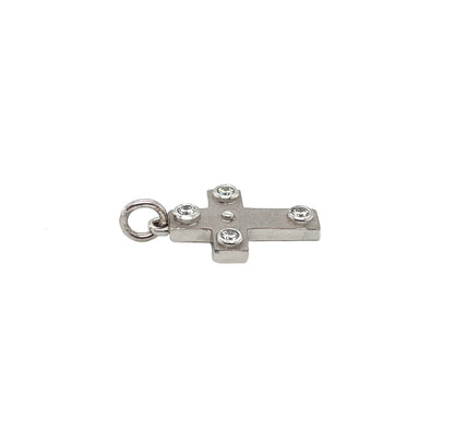 18ct White Gold Diamond Cross Pendant