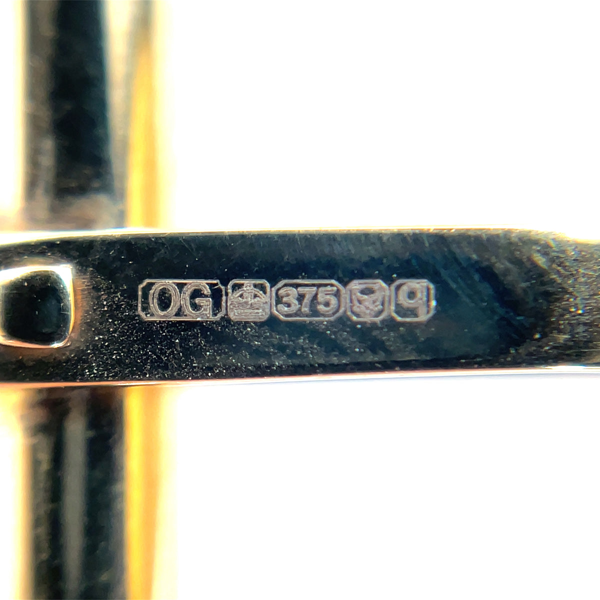 9ct Yellow Gold Lapis Round T-Bar Cufflinks