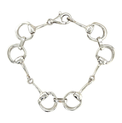 Silver Snaffle Bracelet (7")