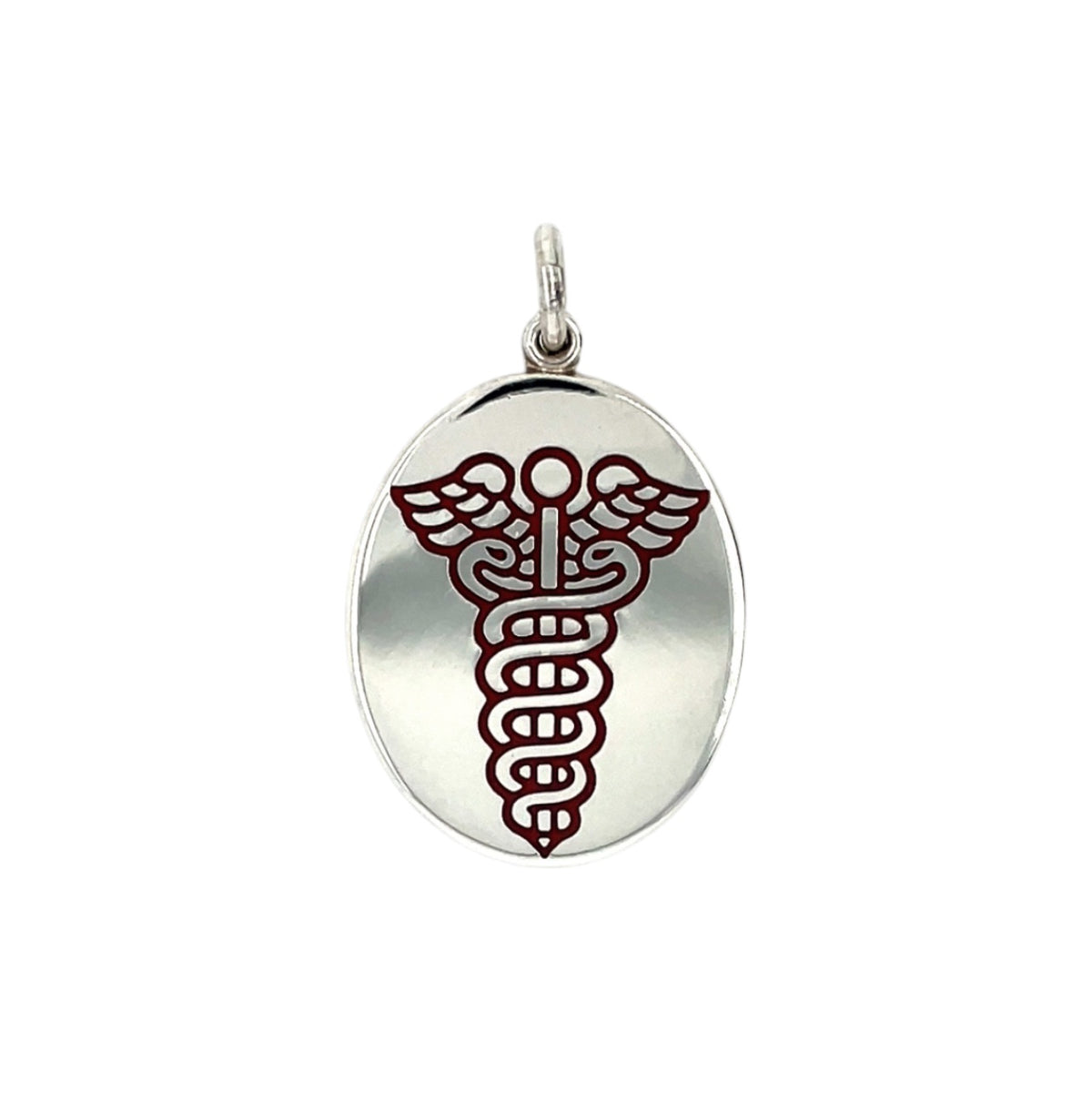 Silver Oval Medic Alert Pendant & Chain