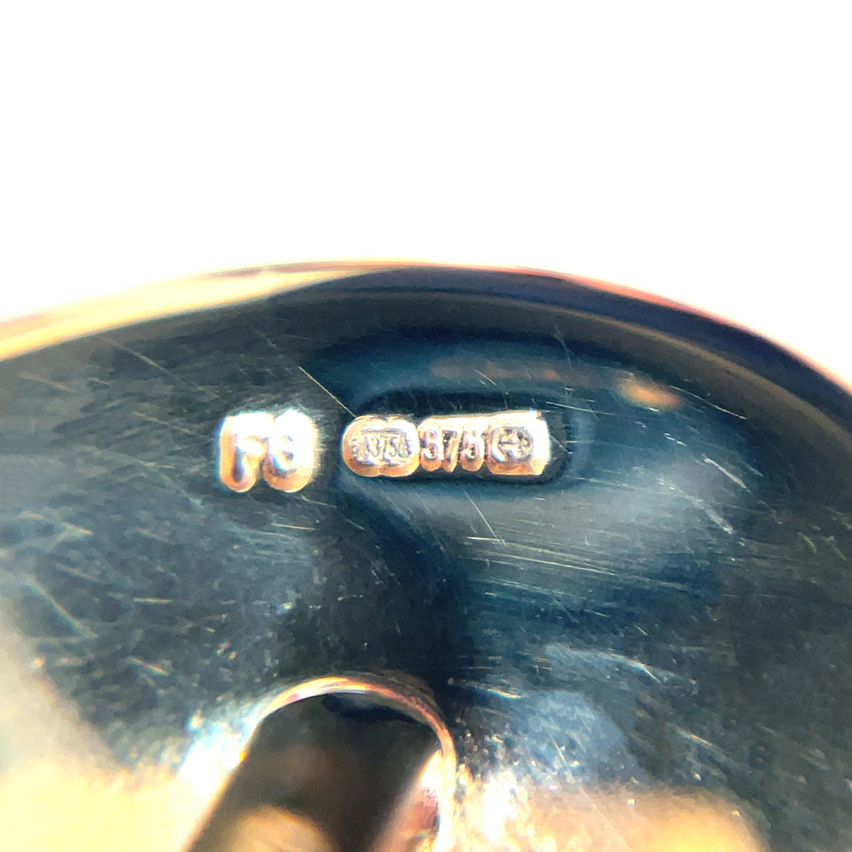 9ct Yellow Gold Heavy Weight Oval Bullet Back Cufflinks