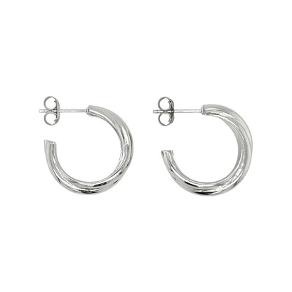 Silver Russian Hoop Earrings