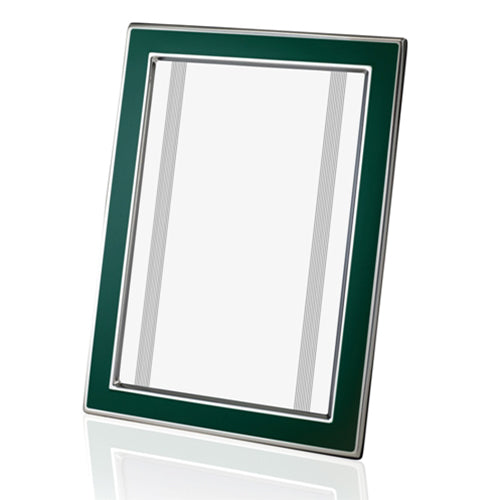 Bristol Racing Green Enamel And Silver Frame (10x8)