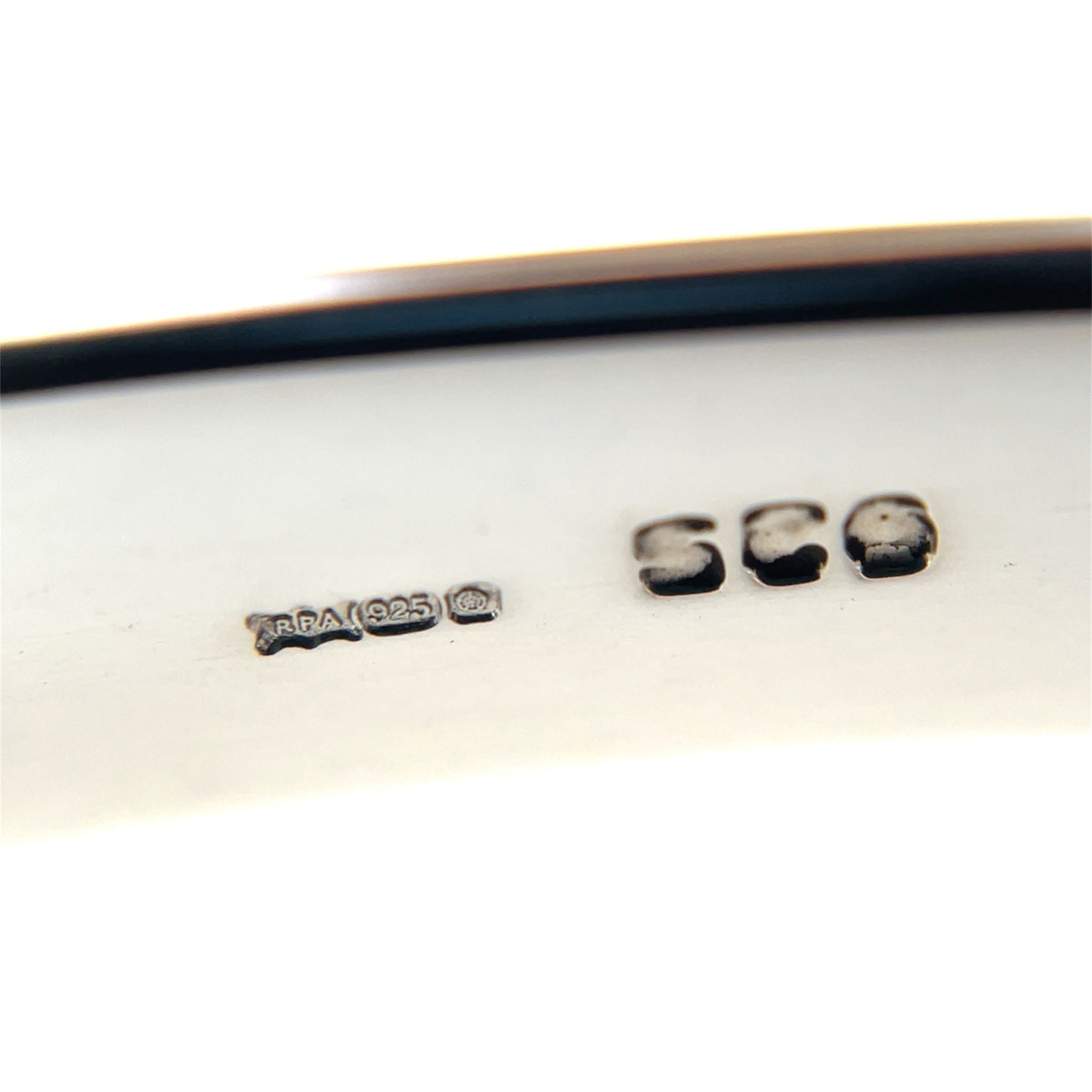 Silver & 9ct Yellow Gold Articulated Bangle