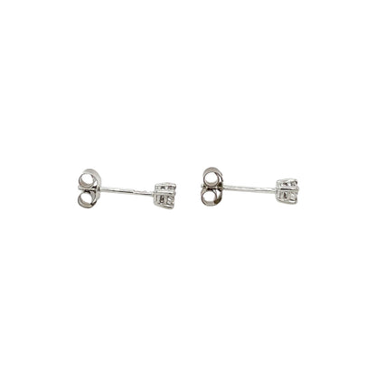 18ct White Gold Diamond Stud Earrings