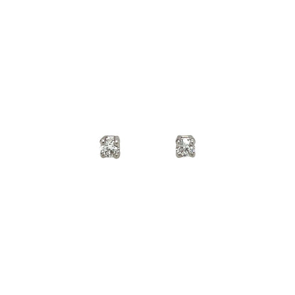 18ct White Gold Diamond Stud Earrings