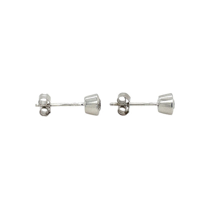 18ct White Gold Diamond Stud Earrings