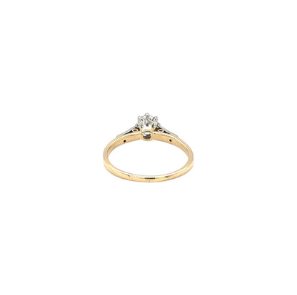 18ct Yellow Gold & Platinum Diamond Solitaire Ring (P1/2)