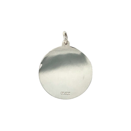 Silver St Christopher Pendant (24mm) & Chain (16-18")