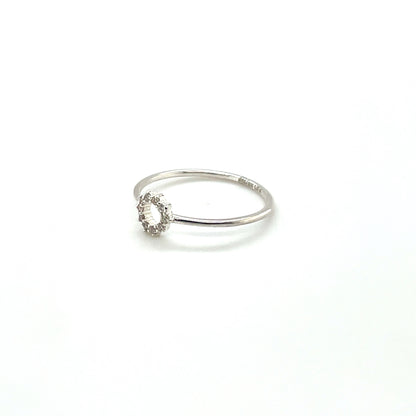 Silver & Diamond Infinity Ring