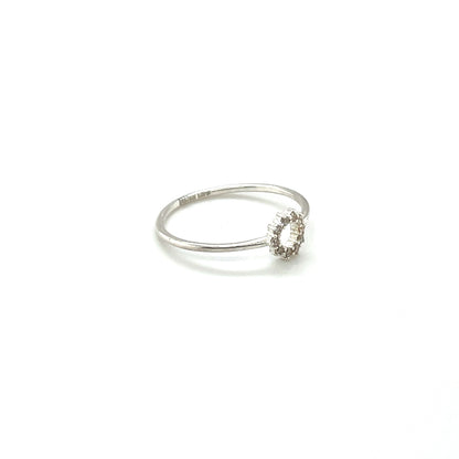 Silver & Diamond Infinity Ring