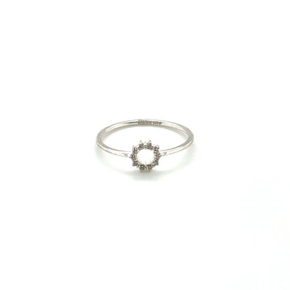 Silver & Diamond Infinity Ring