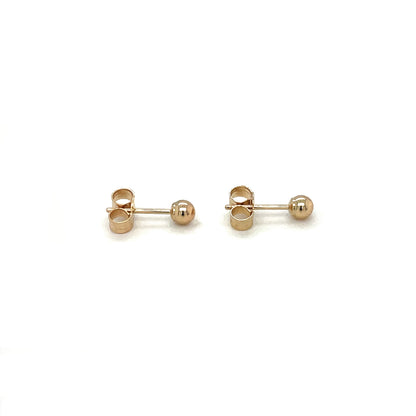 9ct Yellow Gold 3mm Ball Stud Earrings