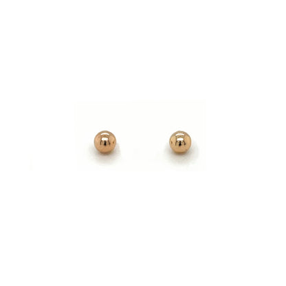 9ct Yellow Gold 3mm Ball Stud Earrings