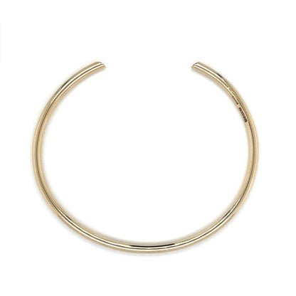 9ct Yellow Gold Torque Bangle With Diamond Ends (60x50mm)