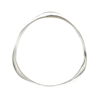 Silver Faceted Triangle Bangle