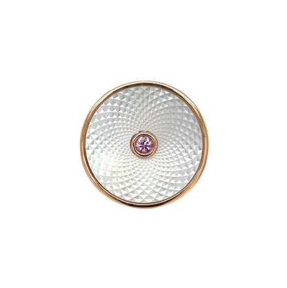 Rose Gold Vermeil Deakin & Francis Mop & Pink Sapphire Dreamcatcher Ring (K)