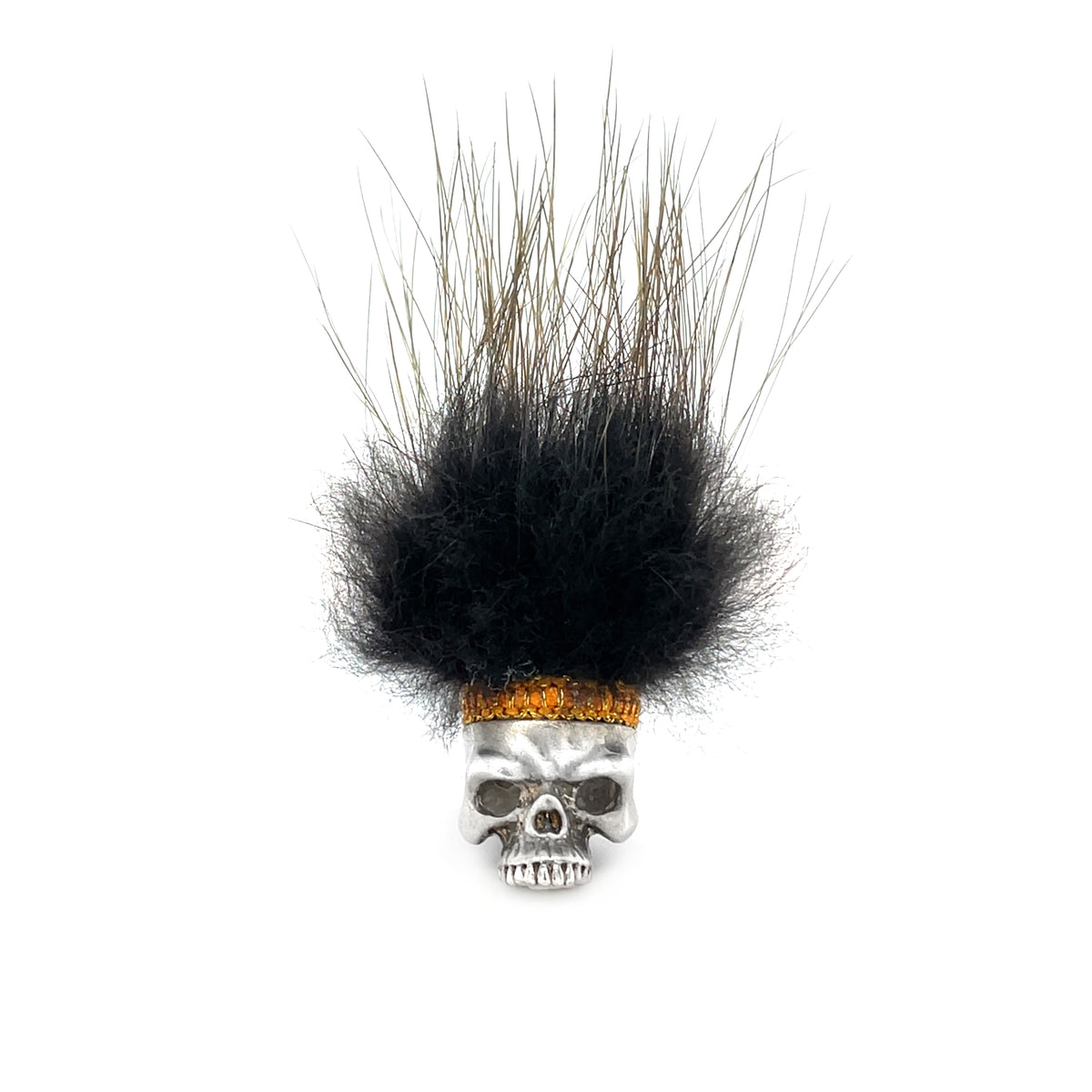 Silver Savage Skull Lapel Pin