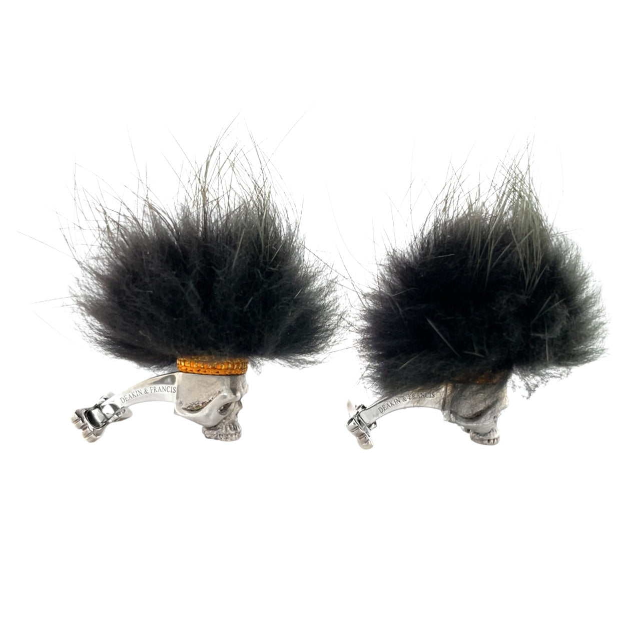 Silver Savage Skull Bullet Back Cufflinks