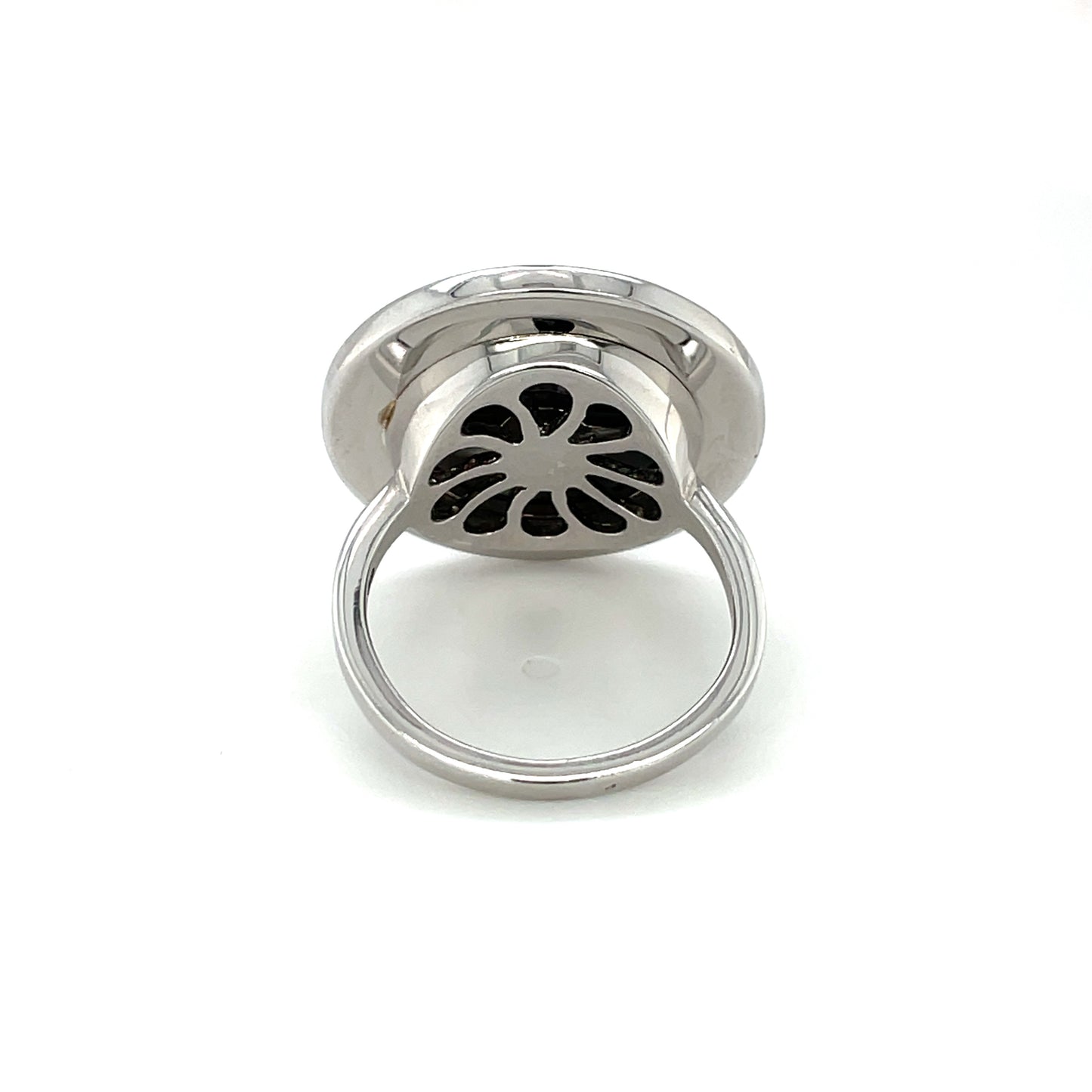 Silver Deakin & Francis Mop & Pink Sapphire Dreamcatcher Ring
