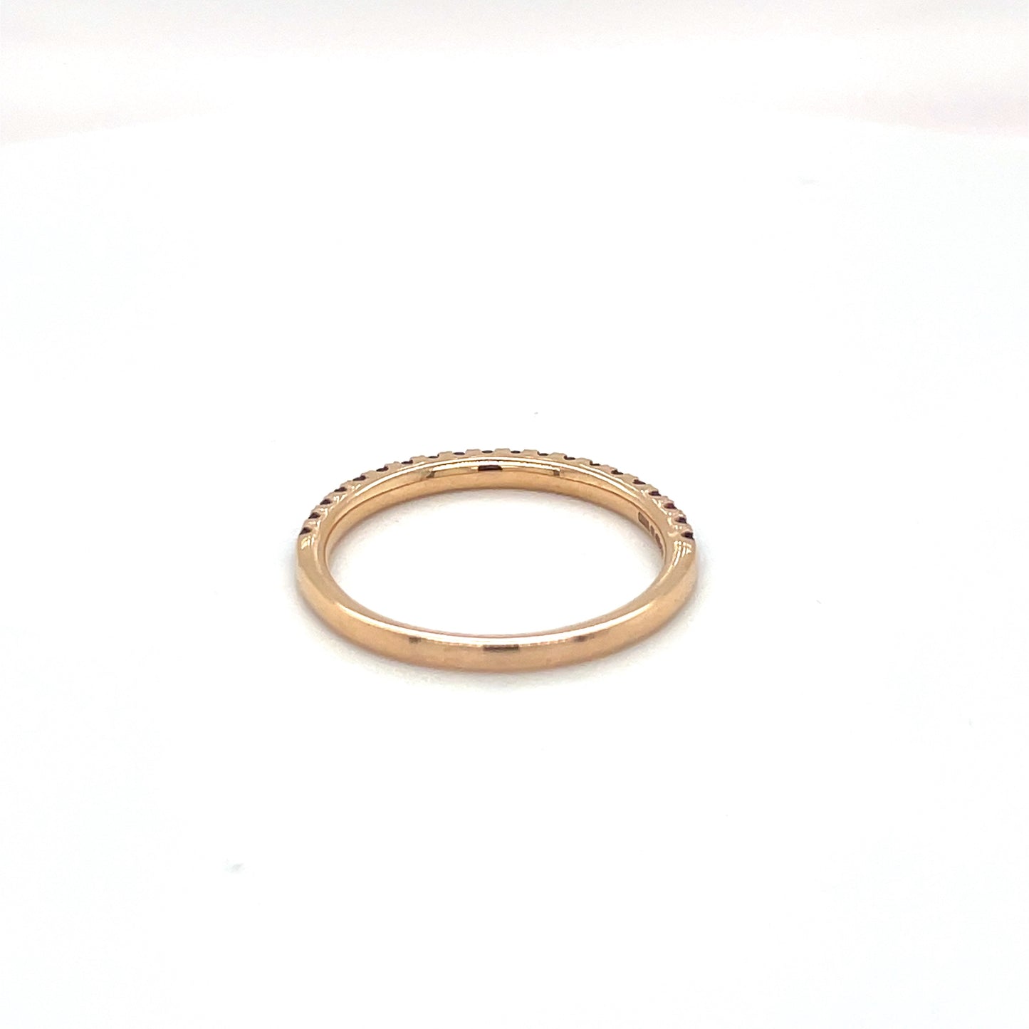 18ct Rose Gold Amethyst Half-Set Eternity Ring