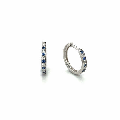 18ct WG Sapp/Dia D0.07ct ER