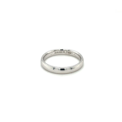 18ct White Gold Court Wedding Band