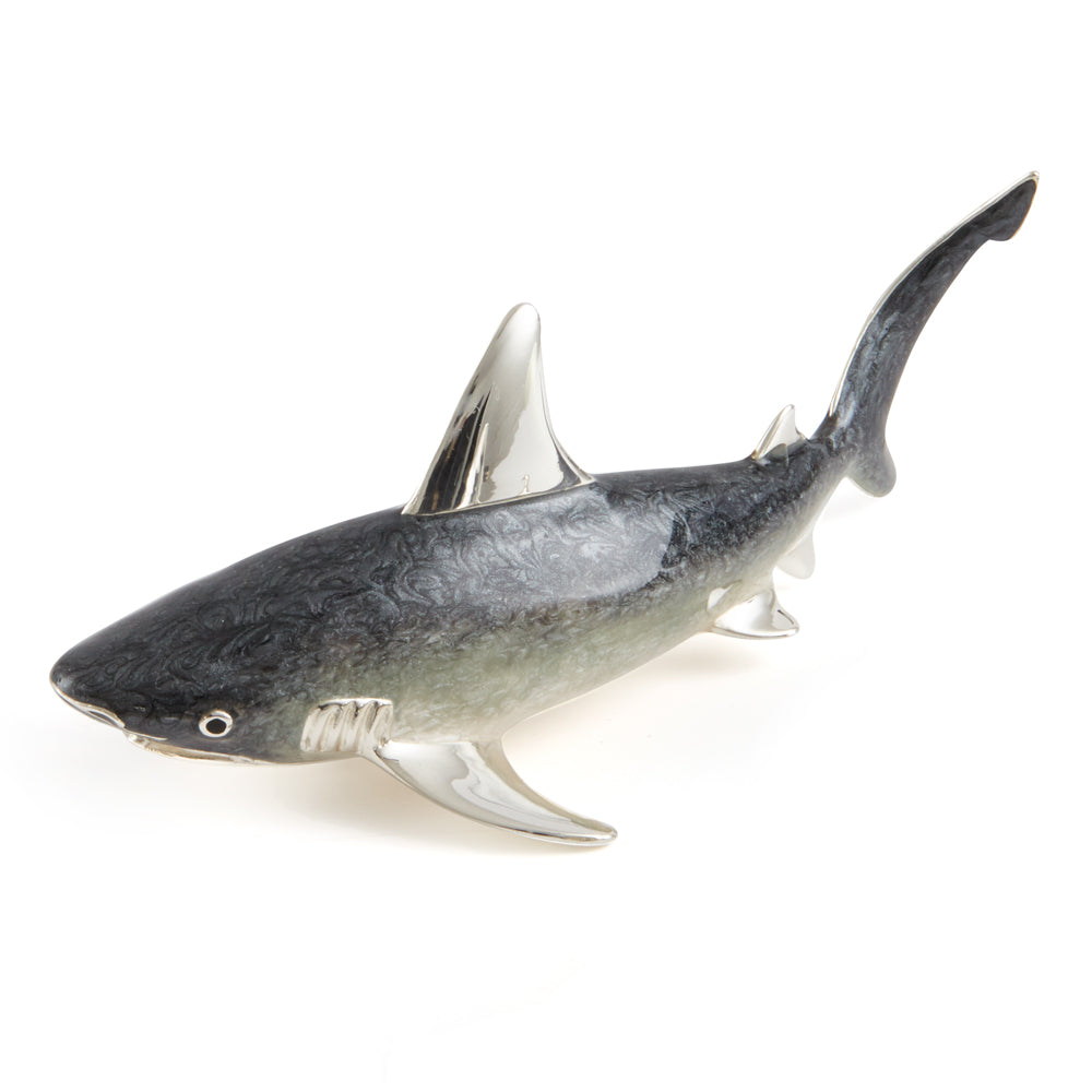 Saturno Silver & Enamel Large Shark