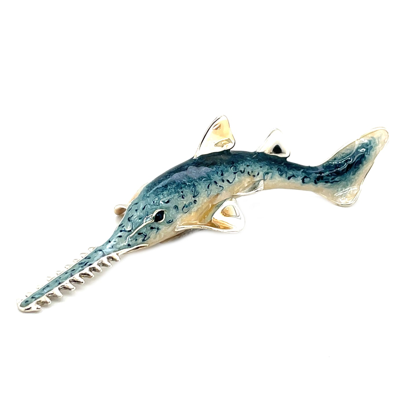 Saturno Silver and Enamel Sawfish