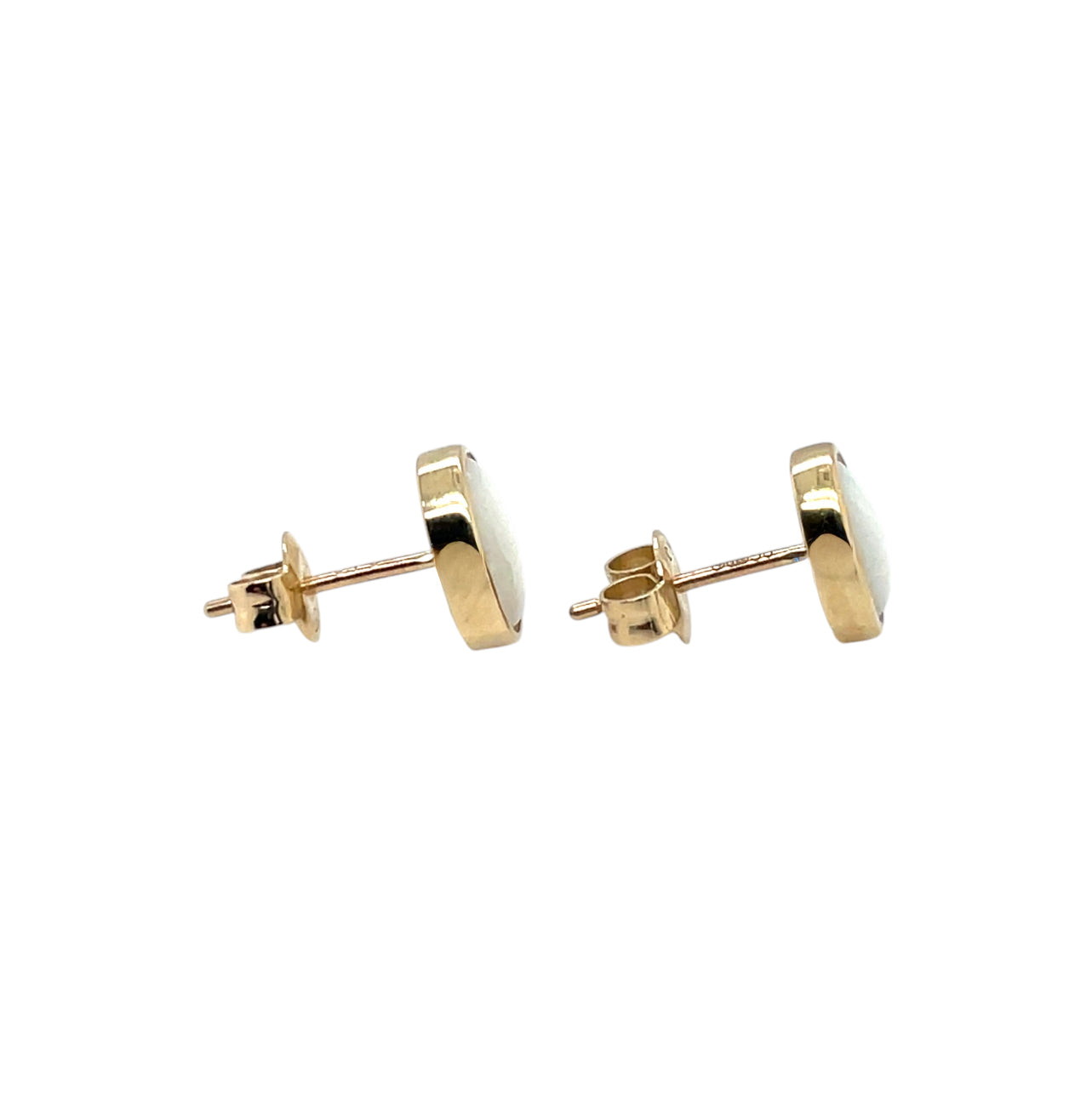 9ct Yellow Gold Opal Doublet Stud Earrings