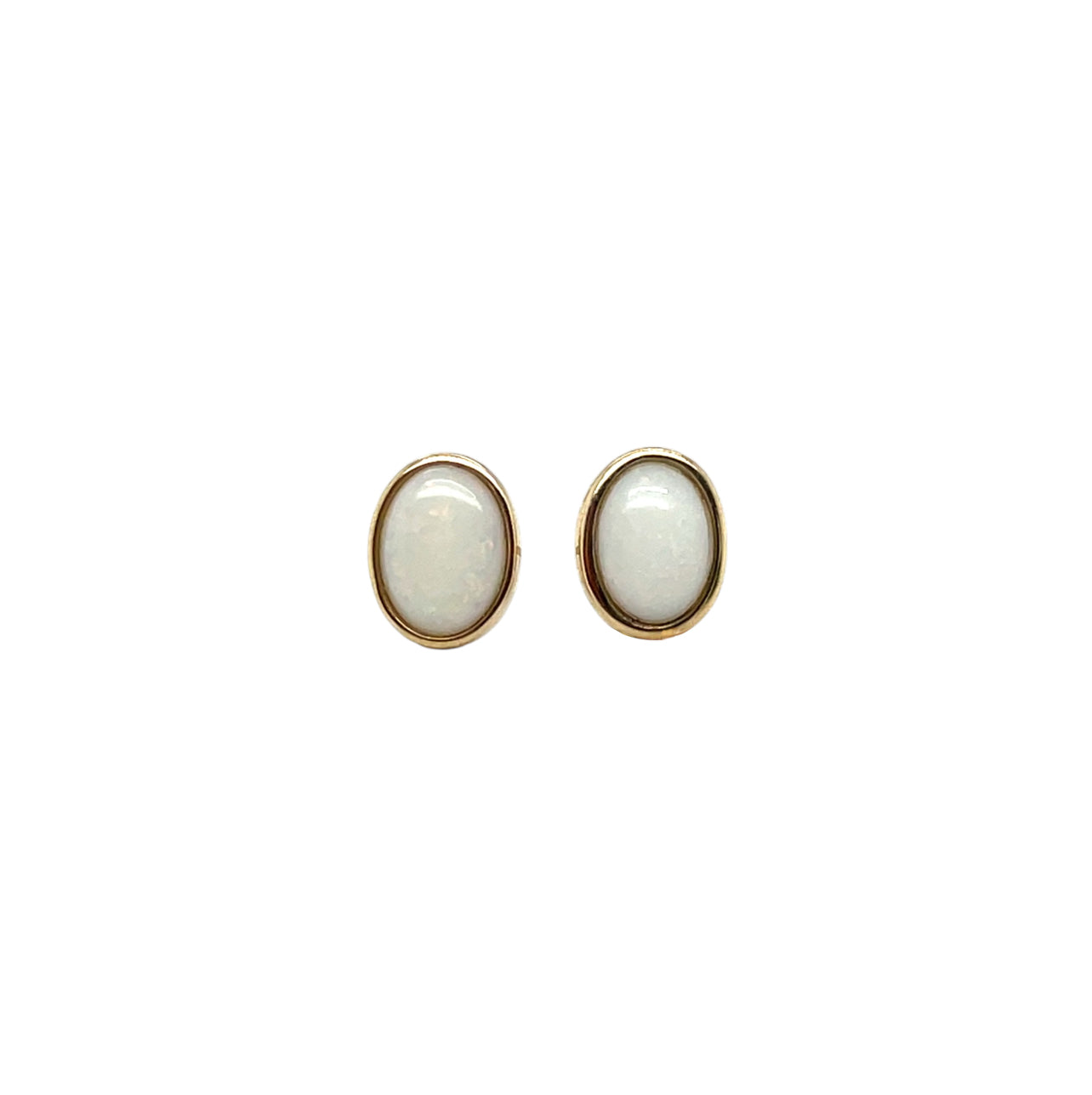 9ct Yellow Gold Opal Doublet Stud Earrings