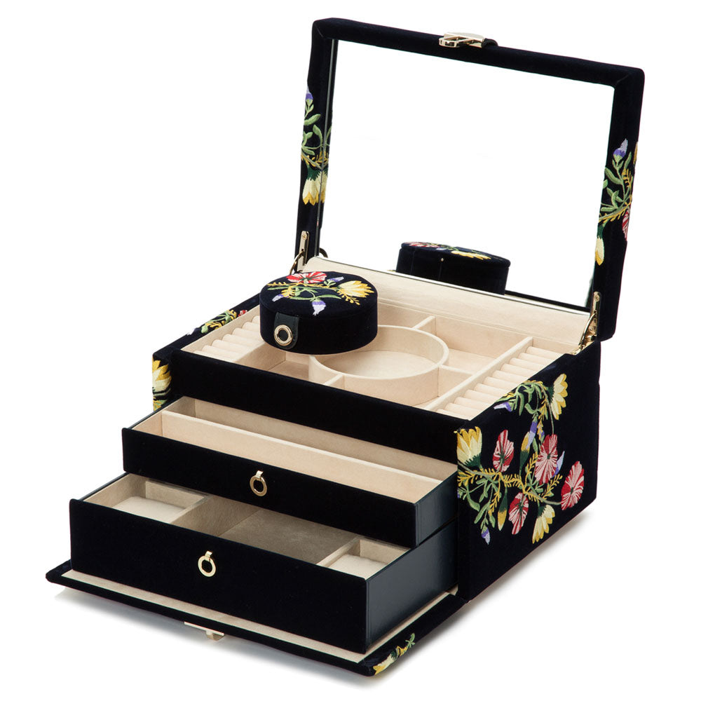 Zoe Medium Jewellery Box (Indigo)