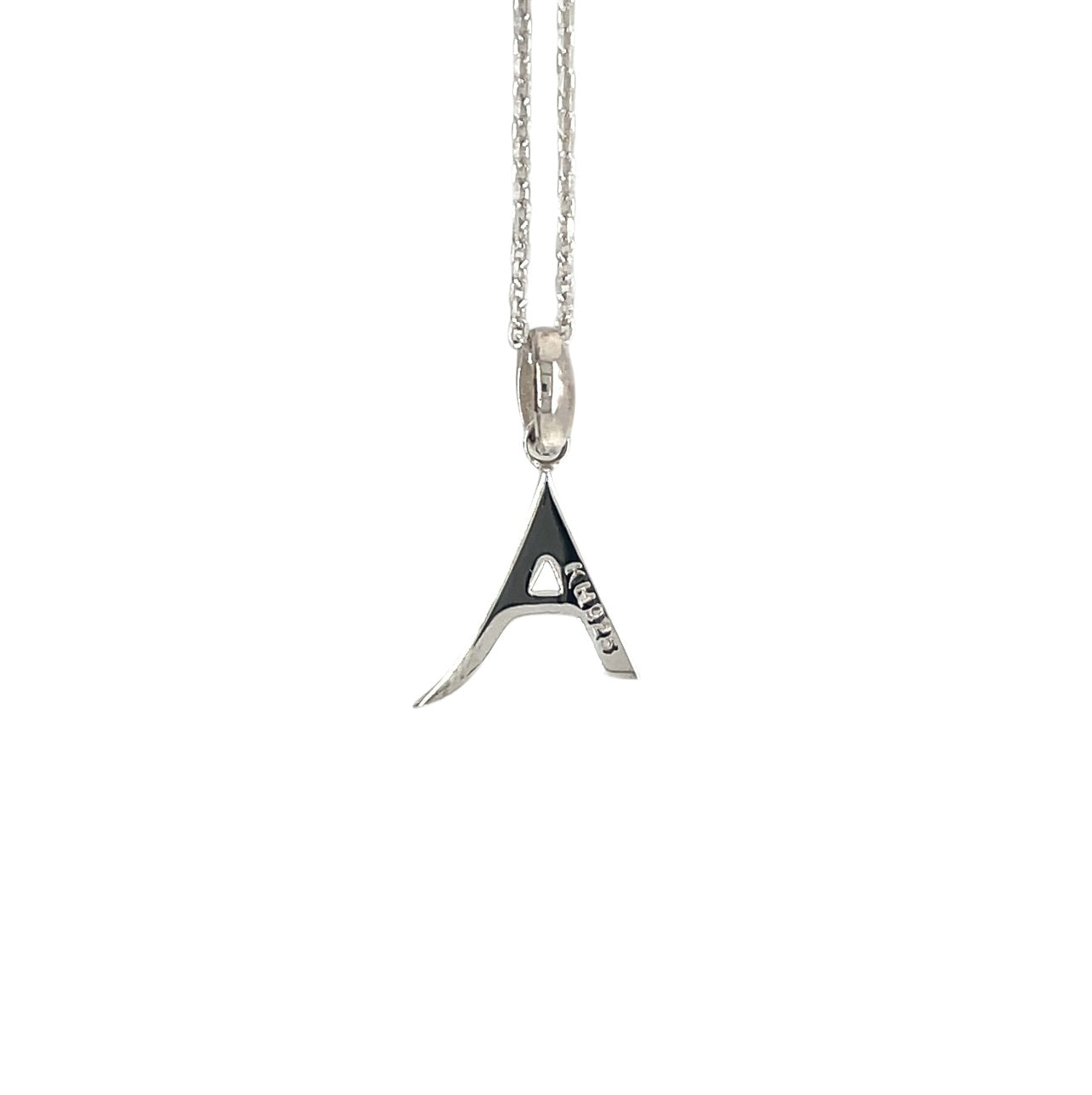 Silver Kit Heath 'A' Initial Pendant & Chain (16-18")