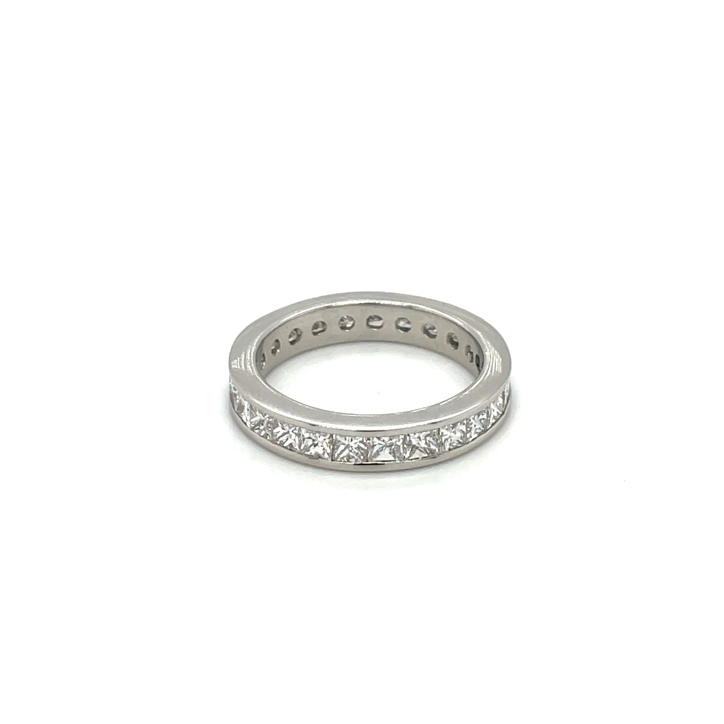 Platinum Princess-Cut Diamond Full Eternity Band