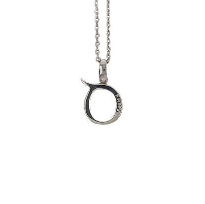 Silver Kit Heath 'O' Initial Pendant & Chain (16-18")