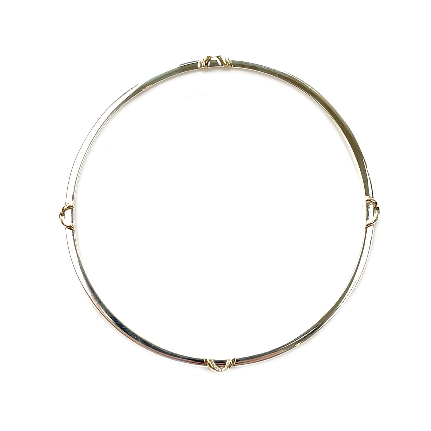 Halla Silver and Gold ‘Kisses’ Bangle
