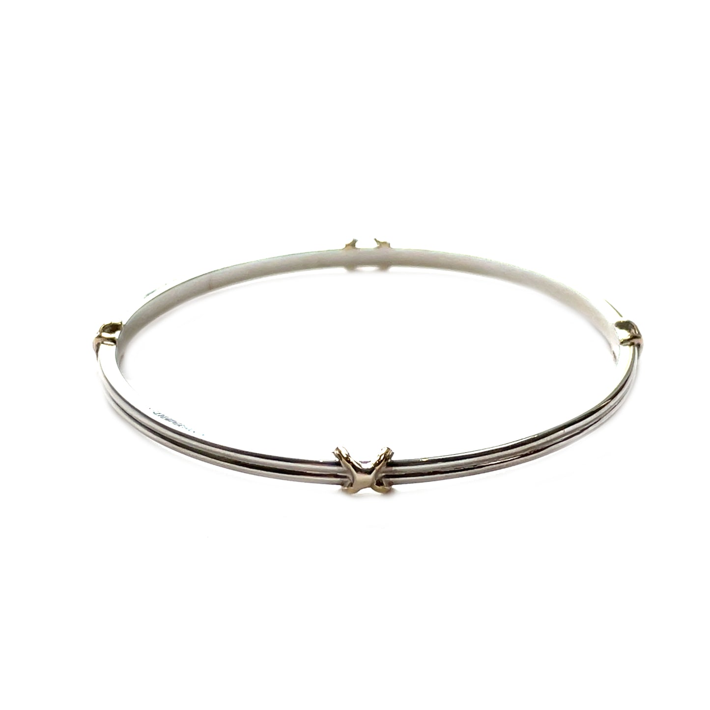 Halla Silver and Gold ‘Kisses’ Bangle