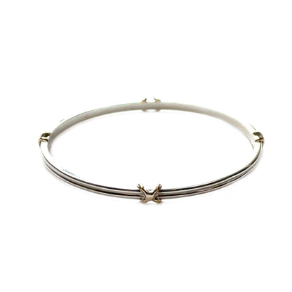 Halla Silver and Gold ‘Kisses’ Bangle