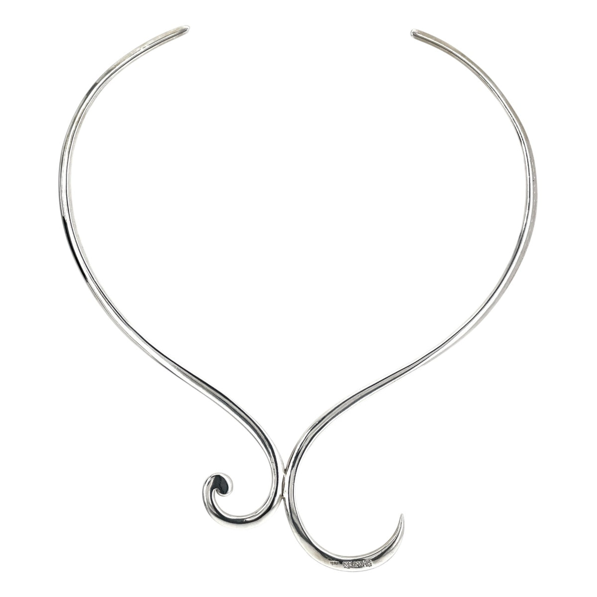 Silver Swirl Torque Necklace