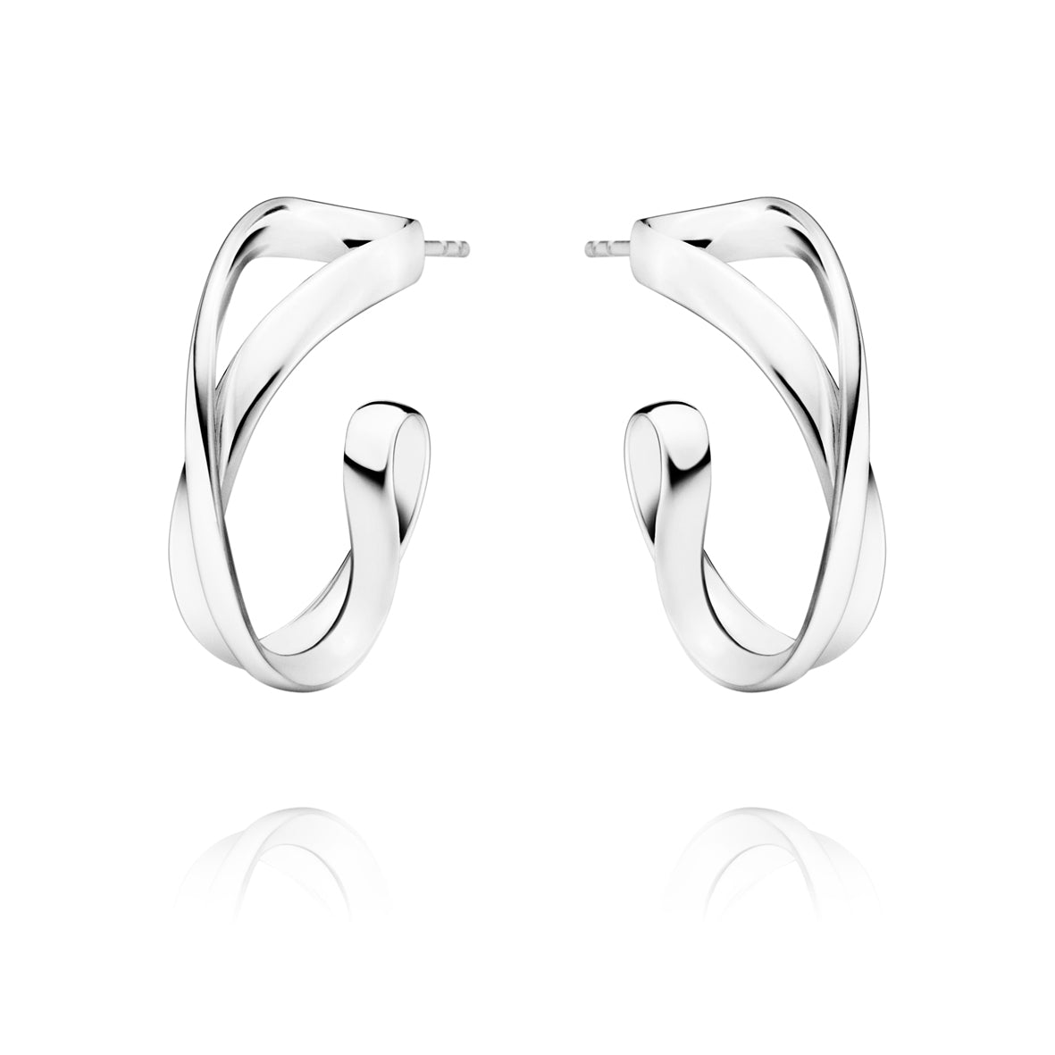 Silver Infinity Earhoops