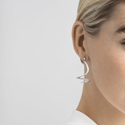 Silver Moebius Earrings