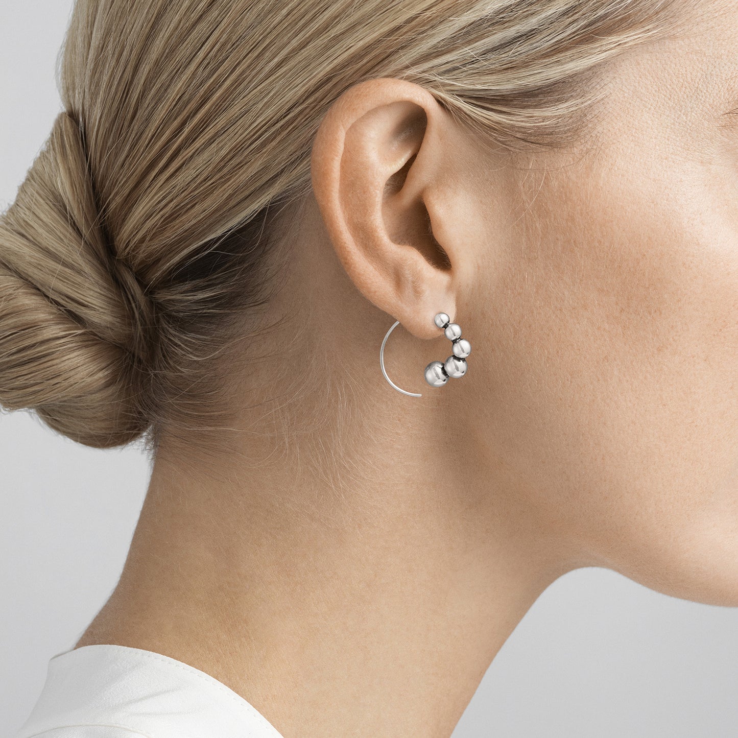 Silver Moonlight Grapes Earrings