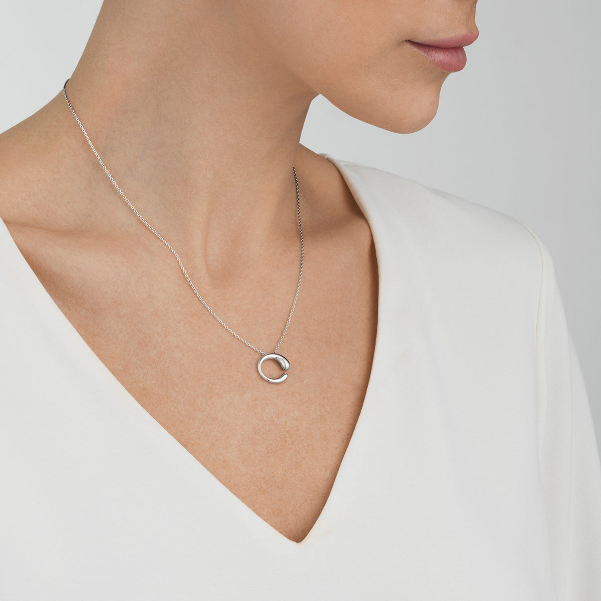 Silver Mercy Necklace With Pendant (Small)
