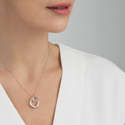 Silver Offspring Necklace With Pendant (Large)