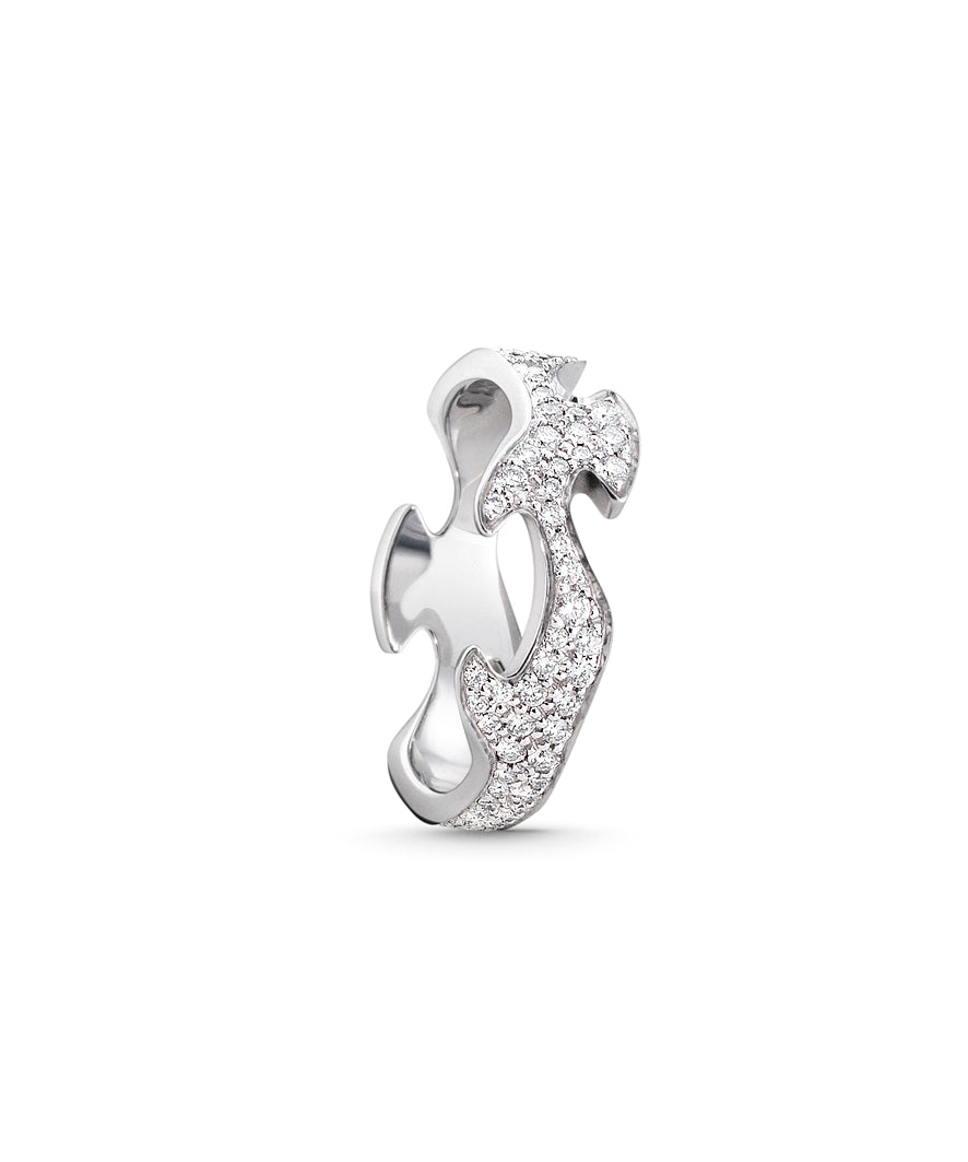 White Gold Fusion Centre Ring