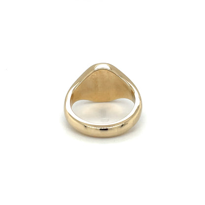 9ct Yellow Gold Oxford Oval Signet Ring (13x11mm)